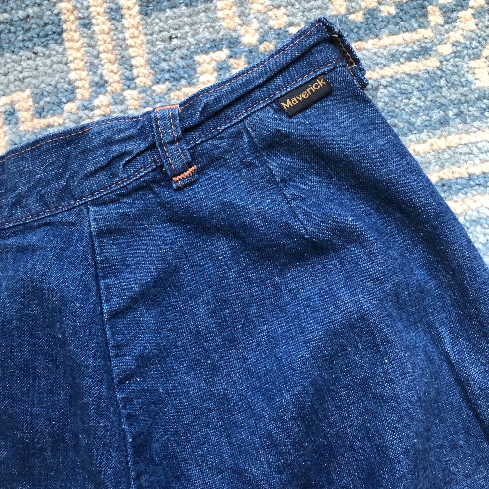Vintage 1970s Maverick Bell Bottom Jeans - Picture 5 of 12